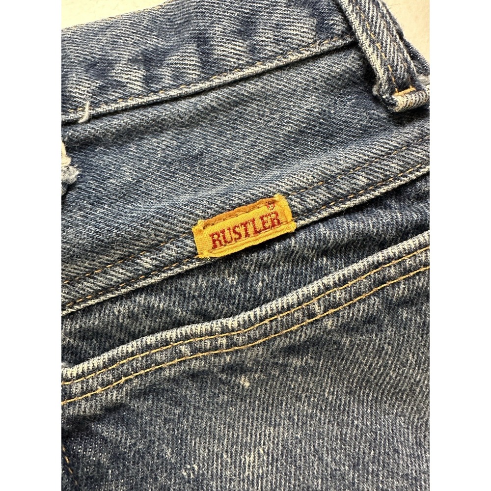 VTG‎ Rustler Bootcut Baggy Jeans Mens 40x30* Vintage Denim Made In USA - Picture 7 of 16